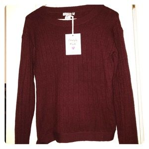 SALE! Brand NWT burgundy sweater with adorable tie